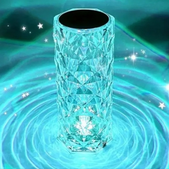 NIB RGD LED Crystal Diamond Rose Table Lamp - Picture 4 of 9